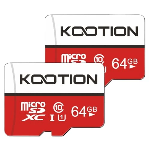 Offre limitée : KOOTION Carte Micro SD 64 Go Lot de 2 Carte Mémoire UHS-I Vitesse jusqu'à 90 m/s,TF Micro SDXC, Classe 10, U1 pour Drone/Dash Cam/Camera/Phone/Nintendo-Switch/PC/Tablet(64 Go*2, U1) de 26.99 € à 26.99 € (0.00% de remise)