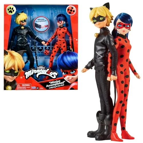 BANDAI - Miraculous Ladybug - Miraculous Ladybug Cat Fashion Dolls 2 Pack