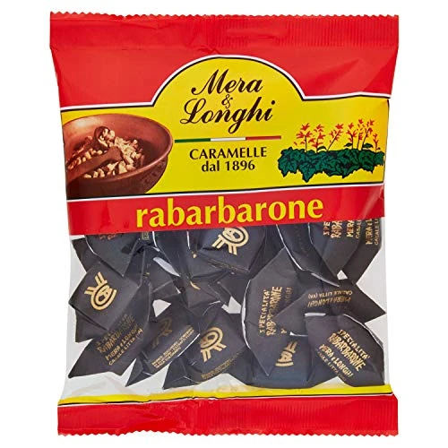 Mera & Longhi Caramelle Quadre al Rabarbaro - 160 g