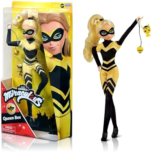 BANDAI - Miraculous Ladybug - Poupée Mannequin 26 cm - Queen Bee - Poupée Miraculous avec yoyo et kwami - P50003