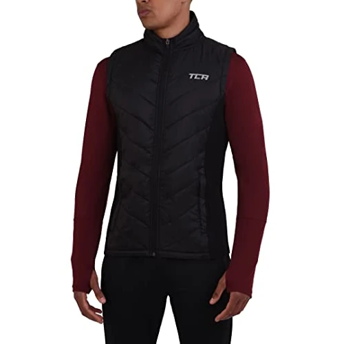 Offerta a tempo: TCA Excel Runner Gilet da Corsa da Uomo Sportivo Termico con Tasche Zip - Nero, L - 33.36% da 14.99 € a 9.99 €
