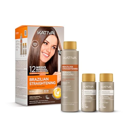Zeitlich begrenztes Angebot: Kativa – Brasilianisches Keratin-Glättungsset mit Arganöl und Hyaluronsäure | Professionelle Glättungsbehandlung für zu Hause – Hält bis zu 12 Wochen – Einfach anzuwenden | 1 Stück von 21.00 € auf 14.99 € (29% Rabatt)