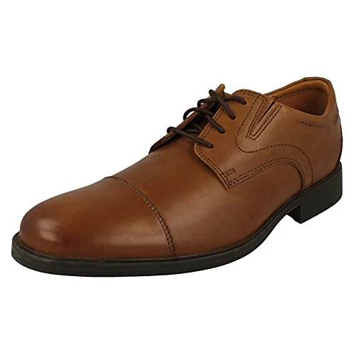 Oferta limitada: Clarks Men's Whiddon Cap Sneaker, Cuero marrón Oscuro., 41.5 EU de 74.95 € a 42.41 € (ahorro 43%)