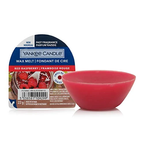 Yankee Candle Wax Melts - Cera aromática (aroma a frambuesa, hasta 8 horas, 1 unidad)