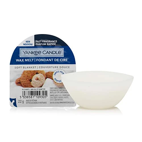 Yankee Candle Wax Melts - Cera aromática (aroma a manta suave, hasta 8 horas, 1 unidad)