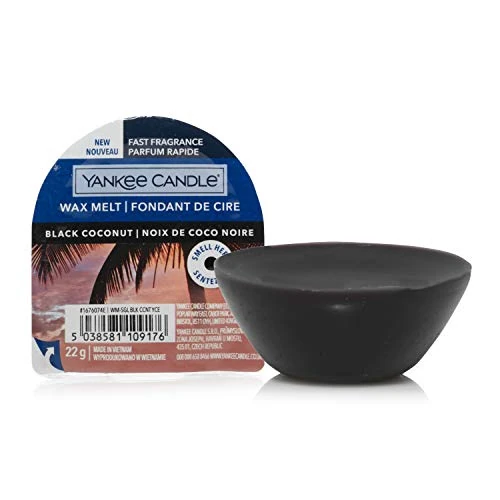 Yankee Candle Wax Melts - Cera aromática (aroma a coco negro, hasta 8 horas, 1 unidad)