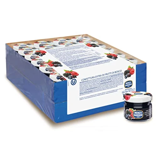 Offerta a tempo: Menz&Gasser Confettura Extra di Frutti di Bosco Monodose Premium Quality, con Frutta di Alta Qualità, 100% Made in Italy, 48 Vasetti x 28 g - 0.00% da 24.99 € a 24.99 €