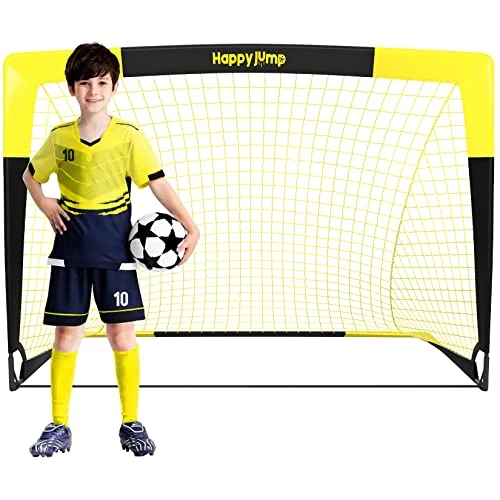 Offre limitée : Happy Jump But de Football Pop-Up Pliable –120 x 90 cm, 1 But, Noir Jaune | Structure Résistante en Fibre de Verre | Idéal pour Le Jardin et Le Parc de 25.99 € à 25.99 € (0.00% de remise)