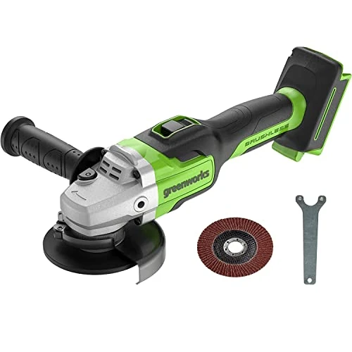 Limitiertes Angebot: Greenworks Tools GD24AG Akku Winkelschleifer 125 mm Schneidemesser, 10500rpm, Links- oder Rechtshänder OHNE 24V Akku & Ladegerät, 3 Jahre Garantie von 99.99 EUR auf 69.98 EUR (Spare 30%)