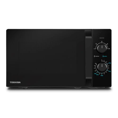 Toshiba MW2-MM20PF (BK) Microwave/Solo Microwave / 20L / 800W / 5 Power Modes with Practical Defrost Function/LED Lighting in the Interior/Black