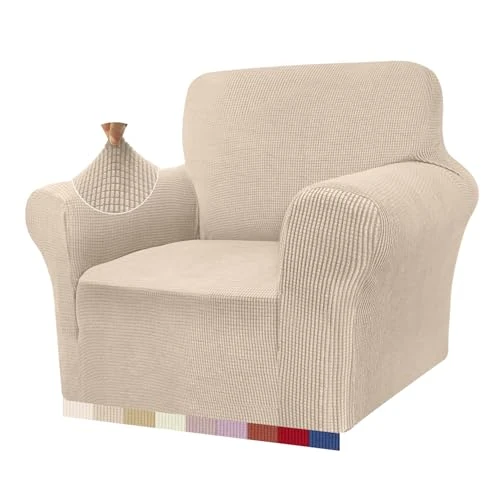 Offerta a tempo: Granbest, copridivano Elasticizzato ad Alta Elasticità, Moderno Jacquard, copridivano Elastico per Soggiorno, Protezione per Cani e Animali Domestici (1 Posto, Beige) - 5% da 28.99 € a 27.54 €