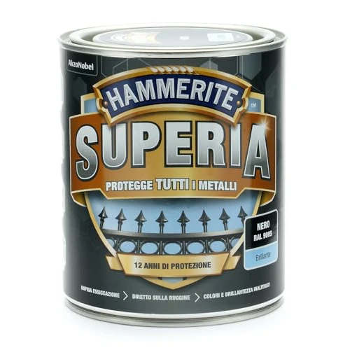 HAMMERITE SUPERIA | Milk products: 750 ML | Top finishes: BLACK RAL 9005