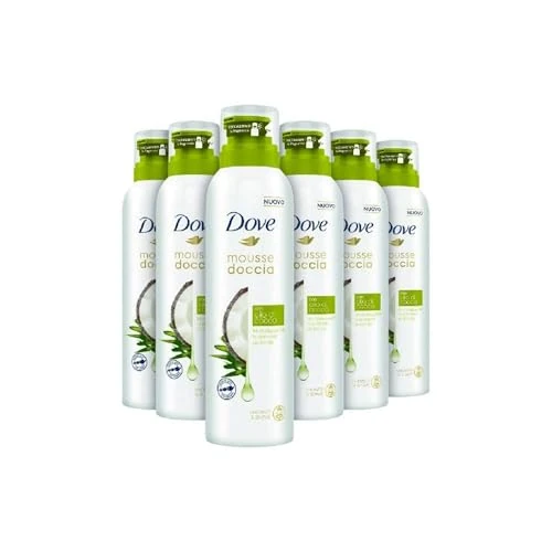 Offerta a tempo: DOVE Mousse Doccia Olio di Cocco 6x200 ml (Confezione da 6) — 22% da 26,94 € a 21,00 €