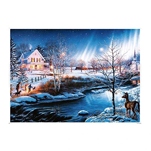 Tijdelijke aanbieding: puzzel van 1000 stukjes Aurora, puzzelspel voor volwassenen, 70x50cm / 27.5x19.7in, sneeuwavond aurora van 13.99 EUR naar 11.89 EUR (korting 15%)