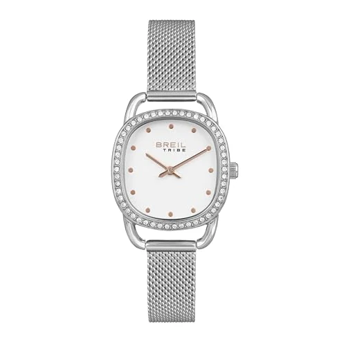 Offre limitée : Breil Penelope EW0491 Montre-Bracelet pour Femme de Couleur argentée avec Bracelet en Acier Inoxydable, diamètre du boîtier : 28 x 28 mm, argenté, Bracelet de 88.40 € à 88.40 € (0.00% de remise)