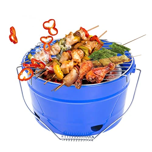 Zeitlich begrenztes Angebot: Uten Grilleimer Feuerkorb Grill BBQ Holzkohlegrill Kleinen Mini Grill Tragbar Picknickgrill für Garten Camping Park Festivals Party BBQ-Geeignet für 1-4 Personen von 50.99 € auf 21.99 € (56.87% Rabatt)