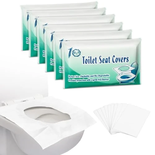 Oferta limitada: MAIYADUO 60 Protector WC Desechable para Adultos y Niños - Fundas Desechables de Viaje para el Asiento del Inodoro - Paquete de Bolsillo, Fácil de Llevar, se Utiliza en Aseos Públicos de 9.99 EUR a 9.99 EUR (ahorro 0%)
