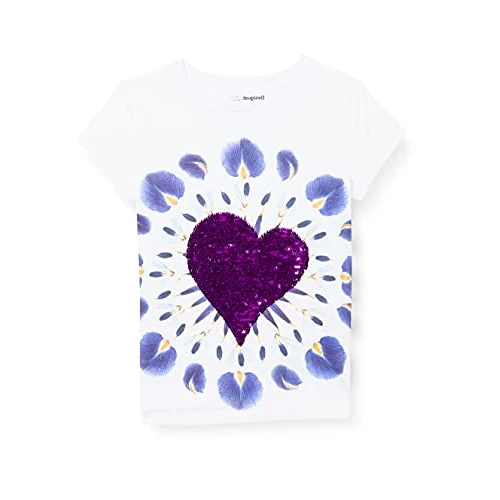Offre limitee: Desigual TS_Macy T-Shirt, Blanc, 3/4/2020 Fille de 25.03 EUR a 25.03 EUR (economie 0%)