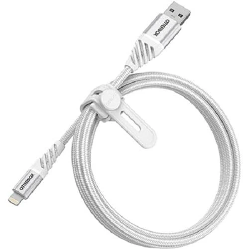 Offerta a tempo: OtterBox cavo USB-A a Lightning, di ricarica Premium intrecciato e ultra resistente per iPhone e iPad, certificato MFi, ultra robusto, testato per pieghe e flessibilità, 1M, Bianco - 13% da 22.99 € a 19.99 €