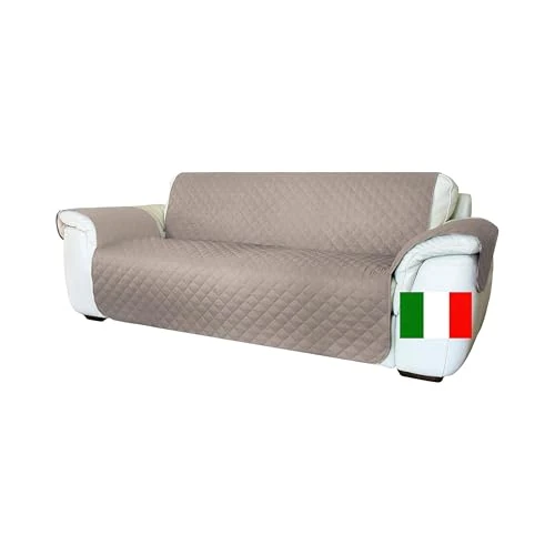 Offerta a tempo: Moonange Copridivano 3 Posti con Braccioli Seduta 165 cm Impermeabile Reversibile Antiscivolo Antimacchia Antigraffio Antipelo Moderno Tortora - 0.00% da 39.90 € a 39.90 €