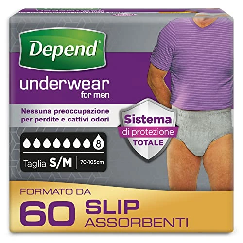 Limited-time offer: Depend Comfort-Protect Men's Absorbent Briefs Size S/M 60 Super High Waist Briefs from 37.95 £ to 37.95 £ (save 0.00%)