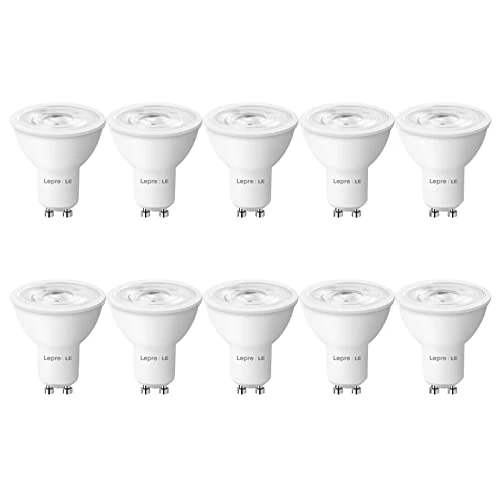 Offerta a tempo: Lepro Lampada LED GU10, 10 Pezzi, Faretti LED GU10 4W (50W Equivalente), Luce Bianco Caldo 2700K, Fascio 38°, Senza Sfarfallio, Non Dimmerabile - Lampadina LED GU10 per Casa e Ufficio - 0.00% da 25.29 € a 25.29 €