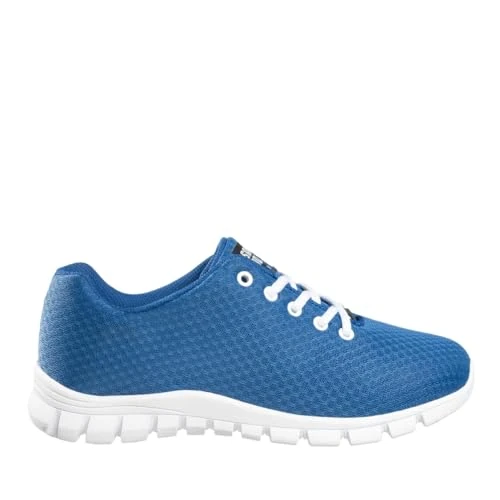 SAFETY JOGGER Work Sneaker Men and Women 10 UK - Extremely Lightweight Anti Slip Trainer, Ideal for Hospital, Healthcare, Kitchen, Food Processing and Cleaning Staff, Blue