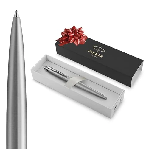 Limited offer: Parker Jotter XL Monochrome Collection, Stainless Steel, Medium Point, Ballpoint Pen with Blue Ink, Silver - Smooth Writing, Signature Design, Stationary, Desk Essentials from 32.79 EUR to 32.79 EUR (save 0%)