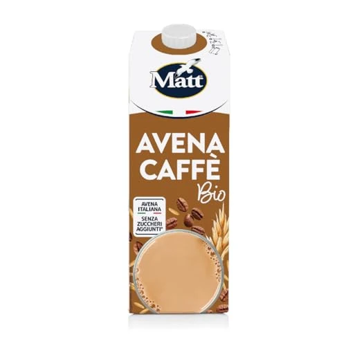 Offerta a tempo: Matt, Avena Caffè, Bevanda Vegetale Senza Lattosio, Bevanda Fresca e Dissetante a Basso Contenuto di Sale, Alimentazione Sana, Confezione da 1L - 29% da 2.79 € a 1.99 €