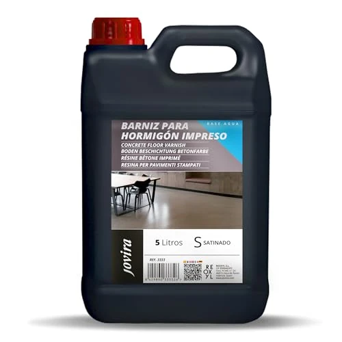 Offerta a tempo: JOVIRA PINTURAS Vernice per Pavimenti Stampati, resina protettiva satinata per pavimenti in cemento. (5 Litres, Incolore) C-20 - 0.00% da 42.88 € a 42.88 €