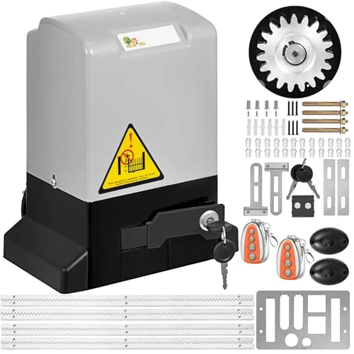 Oferta limitada: VEVOR 600 kg Motor Puerta Corredera, Cremallera Metálica 4 m, Abridor Automático de Puerta Corrediza Control Remoto Más de 30 m, Riel de Liberación Fotocélula Clave, para Puerta de Jardín, Garaje de 159.90 € a 151.69 € (ahorro 5%)