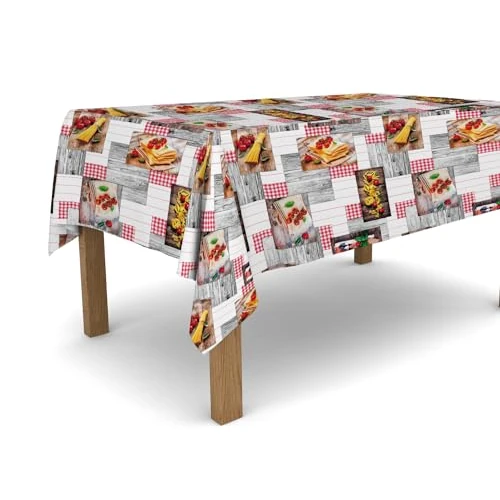 Zeitlich begrenztes Angebot: Banzaii Tischdecke aus PVC, gewachst, schmutzabweisend, beständig gegen Sonne und Wetter, einfach auf die gewünschte Größe zuzuschneiden - Pasta 140 x 100 cm von 20.99 € auf 20.99 € (0.00% Rabatt)