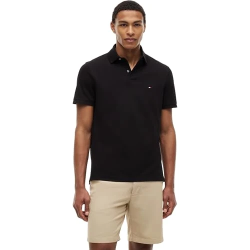 Oferta limitada: Tommy Hilfiger Polo de Manga Corta Hombre 1985 Regular Fit, Negro (Black), L de 79.90 € a 51.95 € (ahorro 35%)