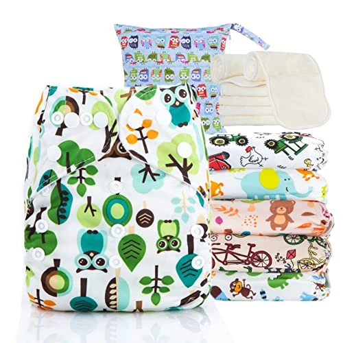 Oferta limitada: Kolo - Kit de Pañales de Tela para Bebés y Niños: 6 Reutilizables + 6 Insertos de Bambú + 1 Bolsa de Transporte - 100% Ecológicos de 74.99 € a 74.99 € (ahorro 0.00%)
