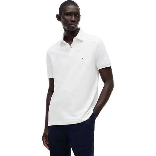 Offerta a tempo: Tommy Hilfiger Maglietta Polo Maniche Corte Uomo 1985 Regular Fit, Bianco (White), L - 44% da 79.90 € a 44.99 €