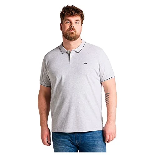 Offerta a tempo: Lee Pique Polo, T-Shirt Uomo, Grigio (Sharp Grey Mele 03), 5XL - 48% da 45.00 € a 23.62 €