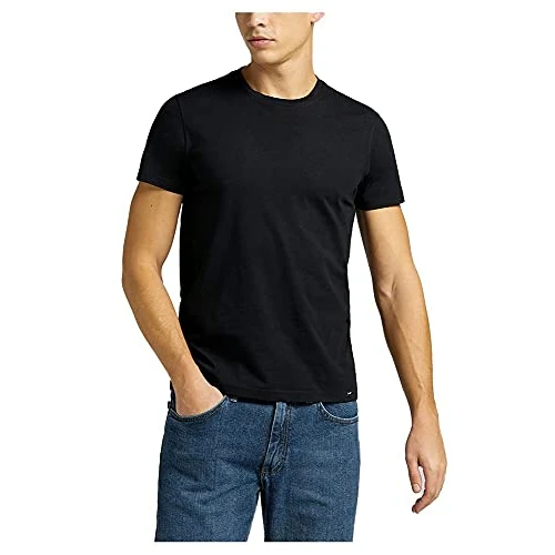 Oferta limitada: Lee Twin Pack Crew, Camisetas para Hombre, Negro, S de 35.00 € a 29.94 € (ahorro 14%)