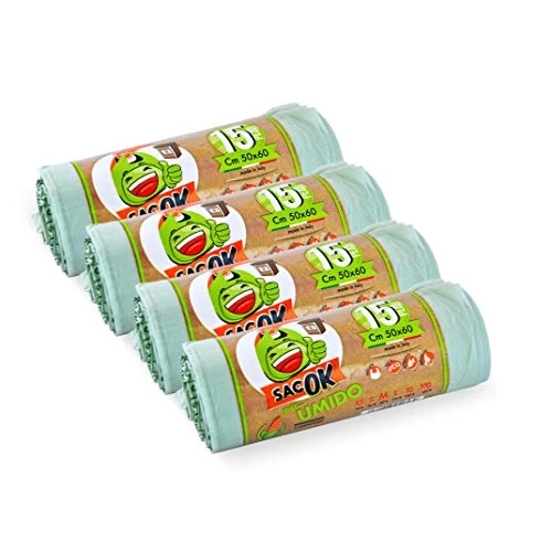 Offerta a tempo: EFFENNE group - 60 Sacchi Umido 50x60 cm - Shopper Biodegradabili con Manici per la Raccolta Differenziata da interno - sacchi umido per la pattumiera della cucina e del bagno. - 0.00% da 25.97 € a 25.97 €