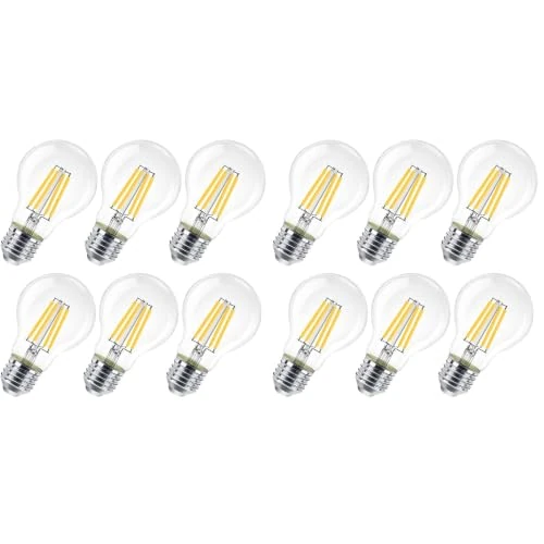 Offerta a tempo: EXTRASTAR Lampadina LED E27,8W (equivalenti a 66W), 950lumen,Trasparente luce calda- Pacco da 6 - 0.00% da 19.99 € a 19.99 €