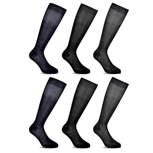 Limited-time offer: LANCETTI 6 Pairs of Classic Socks Elegant Men Long Scotland Thread Made in Italy - - 8/10 UK from 33.89 £ to 24.22 £ (save 28.53%)