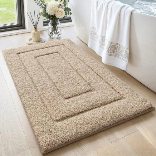 Offerta a tempo: DEXI Tappeto Bagno 50 x 80 cm, Assorbente, Beige - 0.00% da 29.99 € a 29.99 €