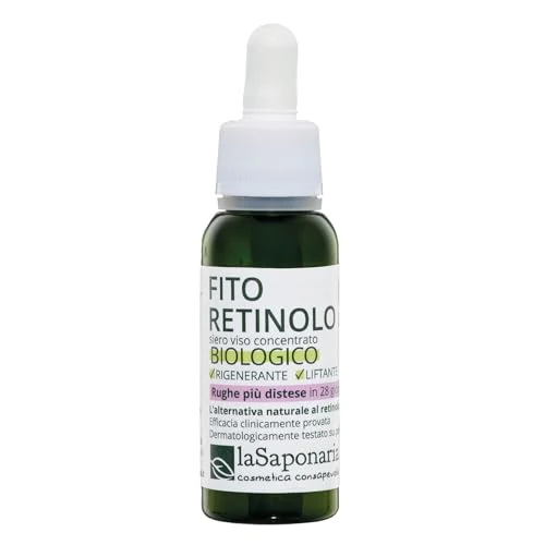 Zeitlich begrenztes Angebot: La Saponaria Phyto-Retinol Gesichtsserum, Pro-Vitamin A, Kollagen, Feuchtigkeitscreme, Anti-Aging, Falten & feine Linien, straffend, natürlich, vegan, tierversuchsfrei, recycelte Verpackung, Bio, 30ml von 12.99 € auf 12.99 € (