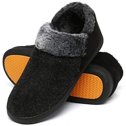 Oferta limitada: Mishansha Zapatillas Casa Hombre Invierno Pantuflas Hombre Cálido Zapatillas de Andar por Casa Cerradas Forrado Memory Foam Pantuflas de Invierno Negro Ahumado,Gr.46 de 26.99 EUR a 17.99 EUR (ahorro 33%)