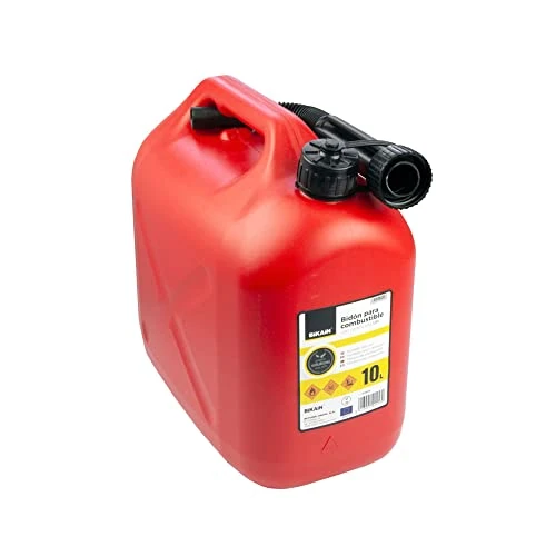 Limited-time offer: Petrol Can - Model B10ECO - Made of Polyethylene - For 10 Litre Capacity - Resistant to Fuel Additives - With Outlet Pipe - UN-Certified - Bikain from 16.85 GBP to 16.85 GBP (save 0%)