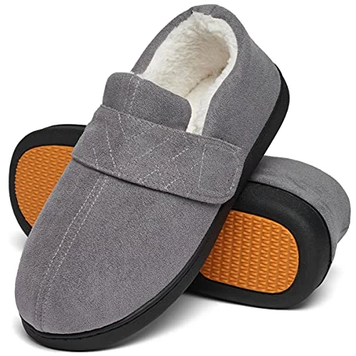Limitiertes Angebot: Mishansha Hausschuhe Herren Winter Warme Pantoffeln für Herren Rutschfeste Plüsch Hüttenschuhe Indoor Slippers Gefütterte Puschen Kadettengrau,Gr.41 von 26.99 EUR auf 18.99 EUR (Spare 30%)