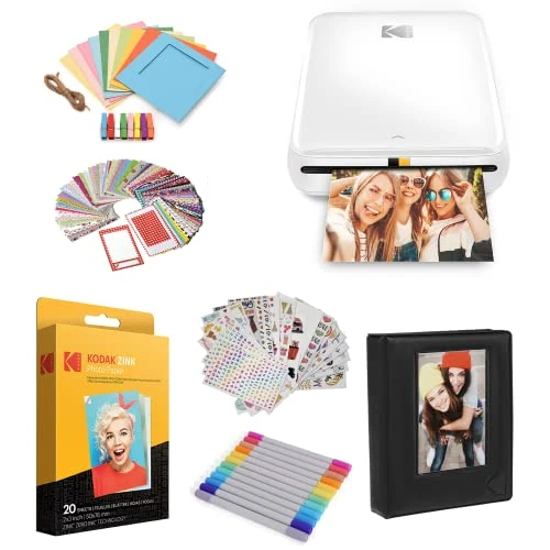 Limited-time offer: KODAK Step Instant Printer | Wireless Mobile Photo Printer with ZINK Zero Ink Technology & KODAK App for iOS & Android (White) Gift Bundle, 2x3 from 144.38 £ to 69.99 £ (save 51.52%)