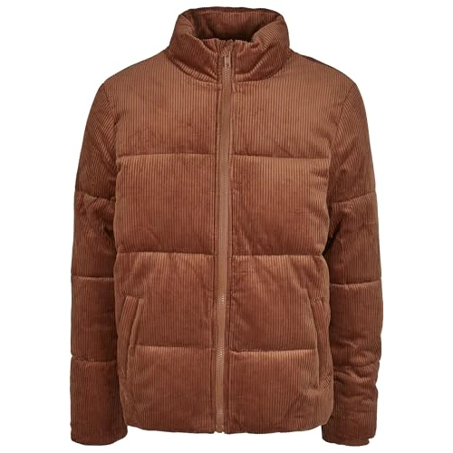 Tijdelijke aanbieding: Urban Classics Boxy Corduroy Puffer Herenjas, toffee, XL van 87.02 € naar 87.02 € (0.00% korting)