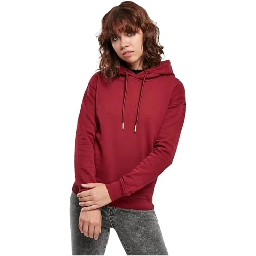 Tijdelijke aanbieding: Urban Classics Biologische hoodie met capuchon voor dames en dames, bordeaux, S van 49.65 EUR naar 40.22 EUR (korting 19%)