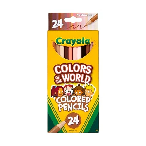 Offerta a tempo: CRAYOLA Colours of the World - Matite Colorate, Confezione da 24, Colori Multiculturali Assortiti nei Toni della Pelle, 68-4607 - 47% da 14.40 € a 7.60 €