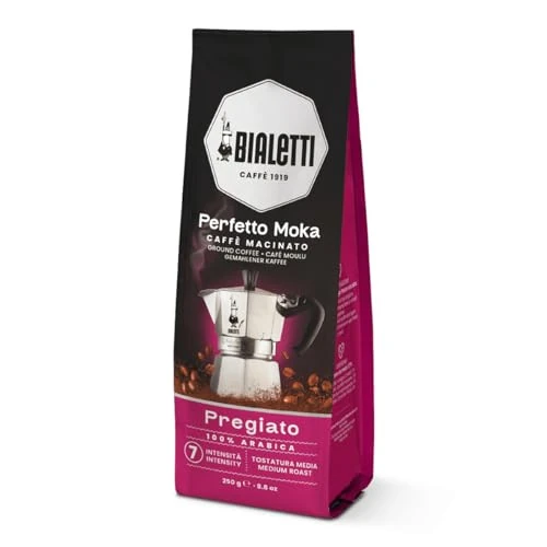 Offerta a tempo: Bialetti Perfetto Moka Caffè Macinato, Delicato - 1 x 250 gr - 0.00% da 4.49 € a 4.49 €